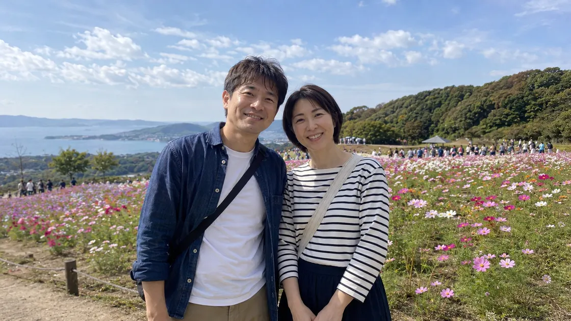 休日に出かける夫婦