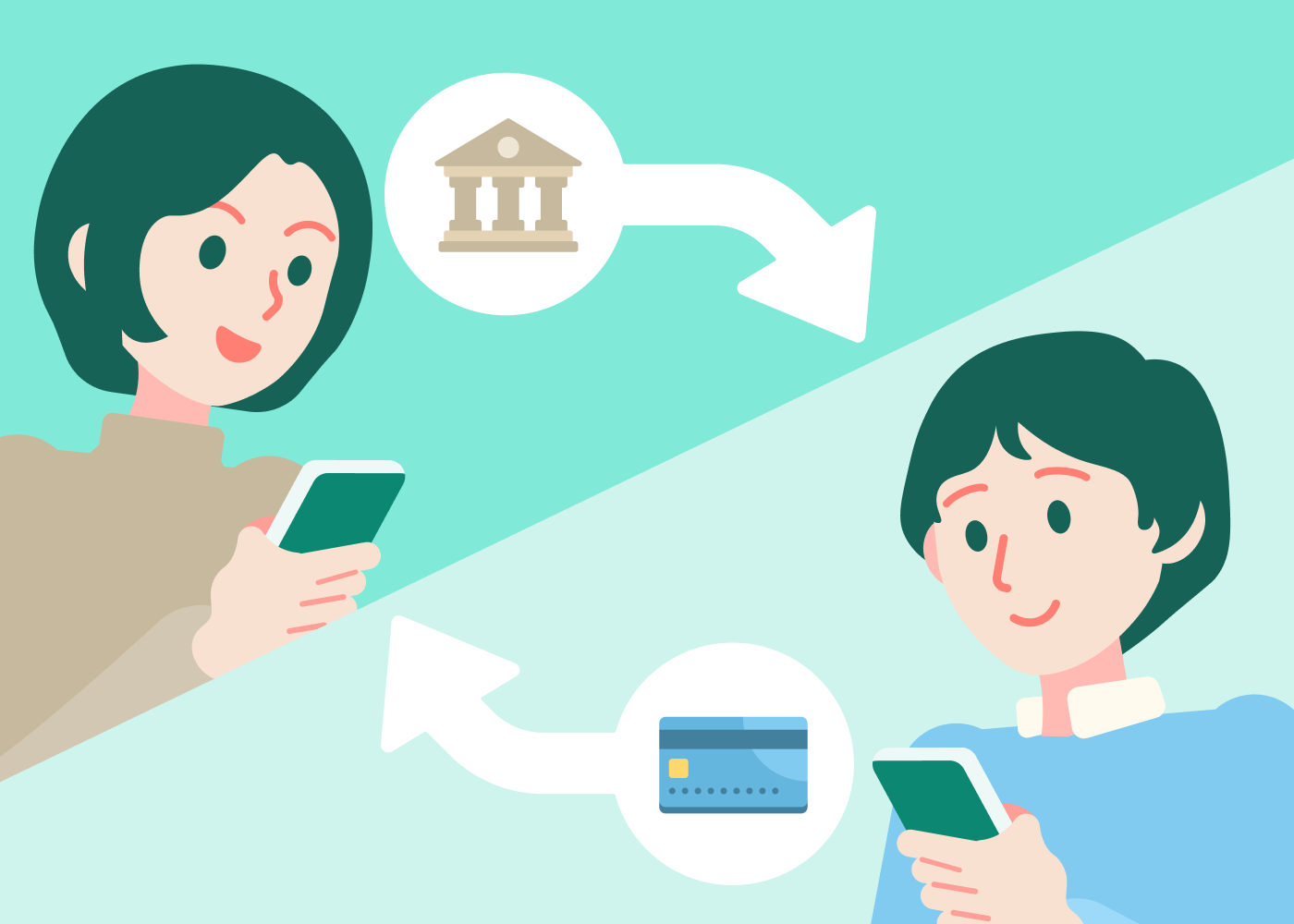 ワンバンクの銀行・クレカ連携機能で、ペアカードならパートナーと支出を共有できます。