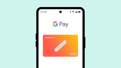 ワンバンクカードとGoogle Payのロゴ